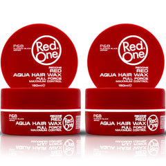 Redone Hair Wax Red strong hold jar closeup for precise all-day styling control.