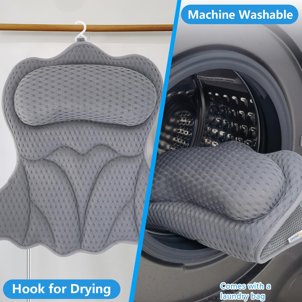 REEZEIVI bath pillow machine-wash-dry offers easy care and quick reuse