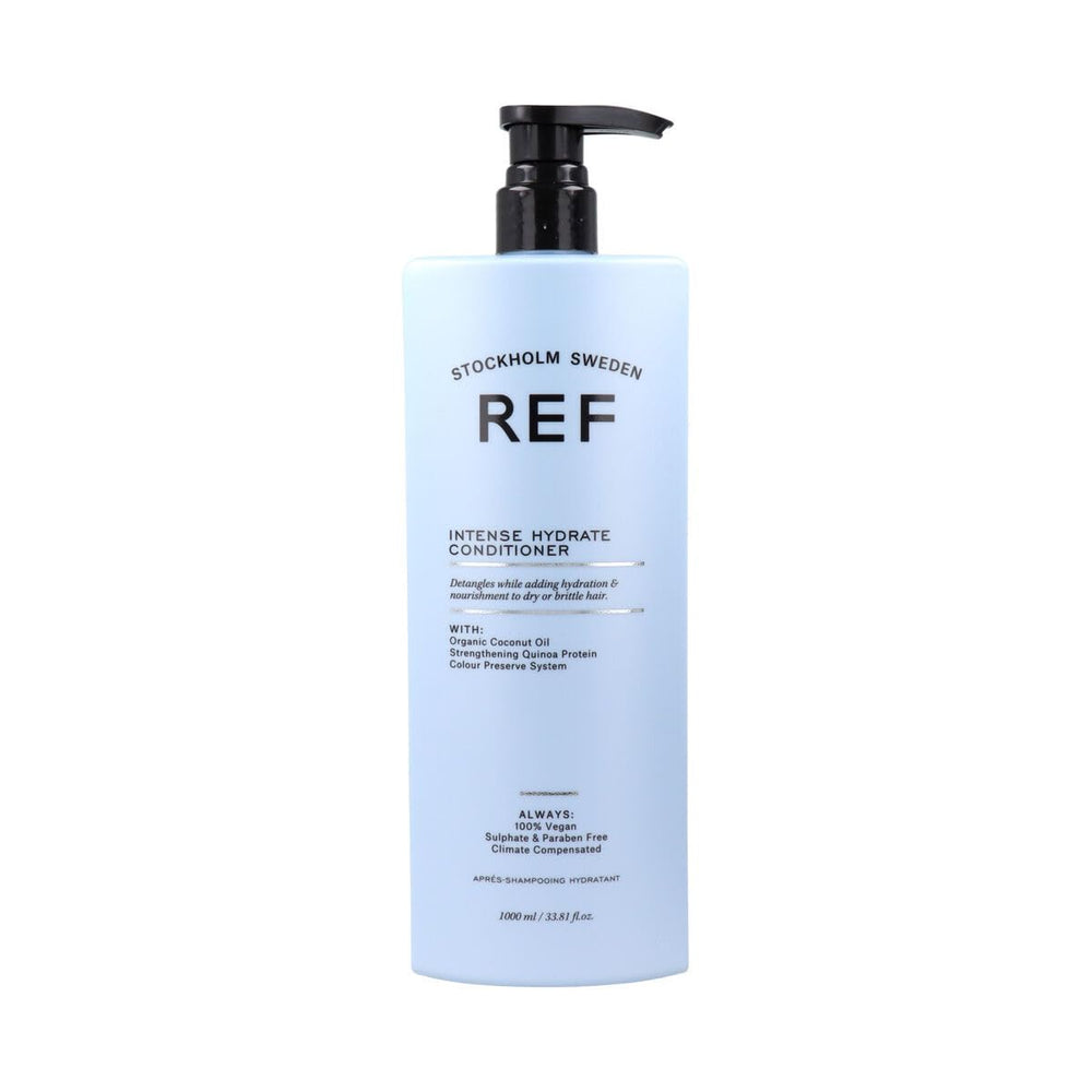 REF Intense Hydrate Conditioner bottle delivers deep moisture for dry hair and color protection.