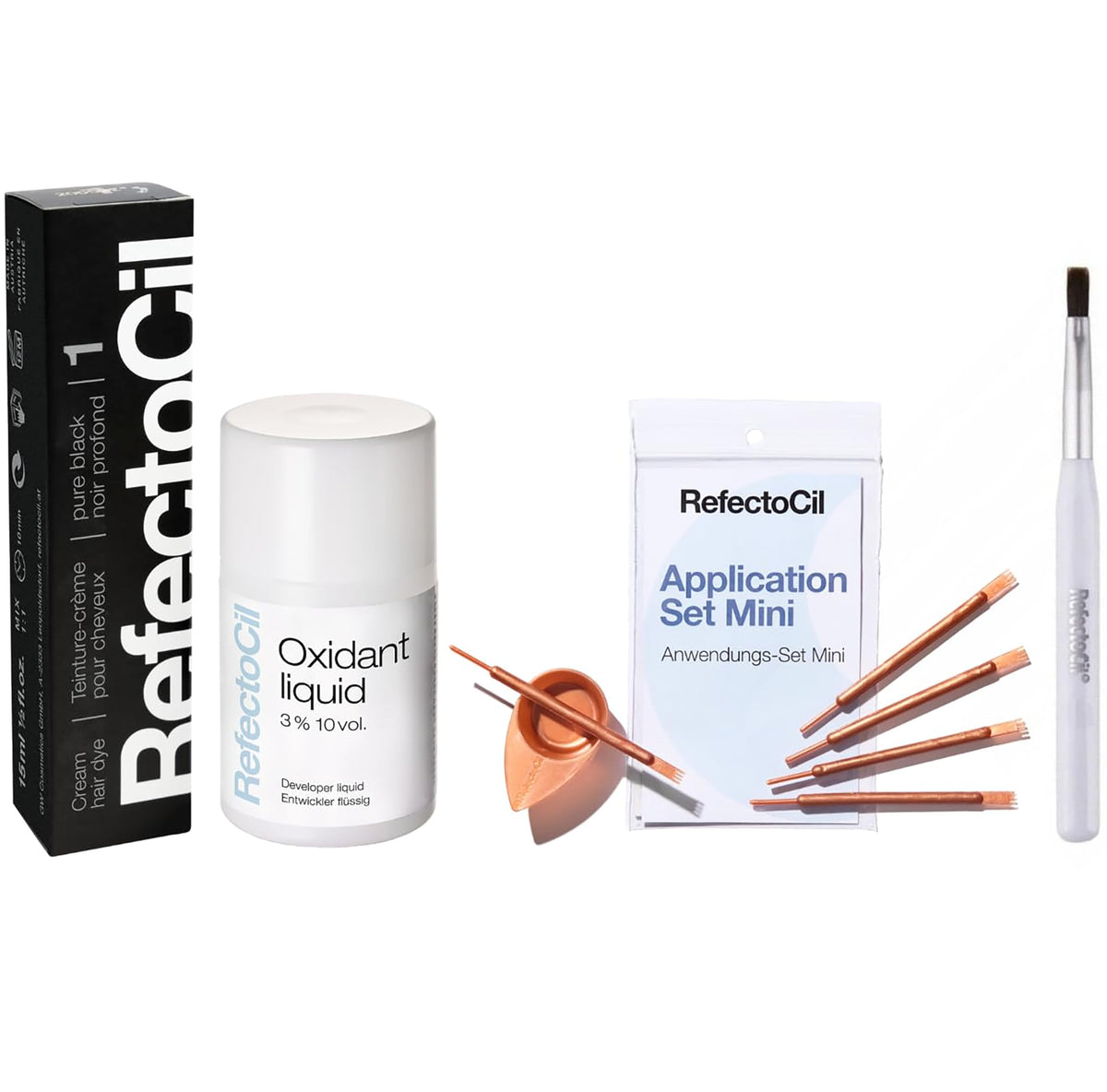 Refectocil Black Cream Dye application set for precise color application