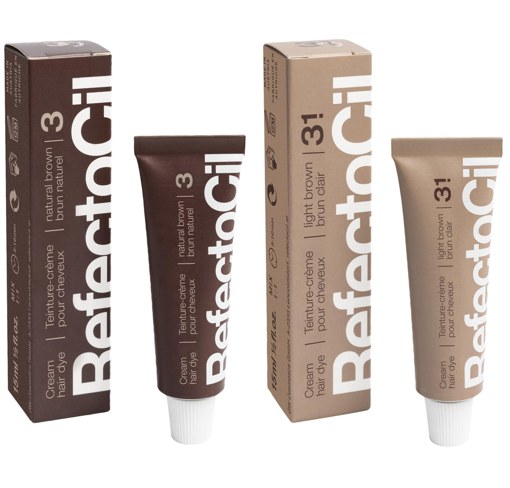 RefectoCil Natural Brown tube for authentic brunette look and depth