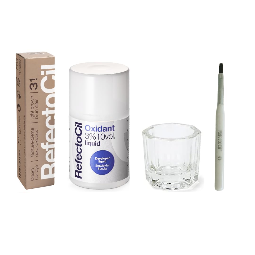 Refectocil Light Brown (#3.1) cream dye for natural warm highlights