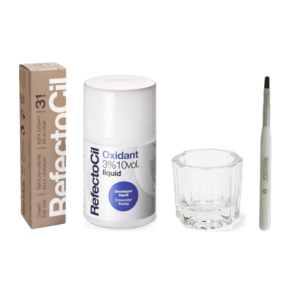 Refectocil Light Brown (#3.1) cream dye for natural warm highlights
