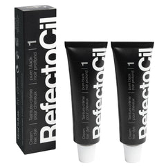 RefectoCil No. 1 Pure Black tube for intense black color on dark hair.
