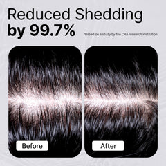 Refilled Booster Plus Moisture built-in massager demonstrates scalp stimulation during use.