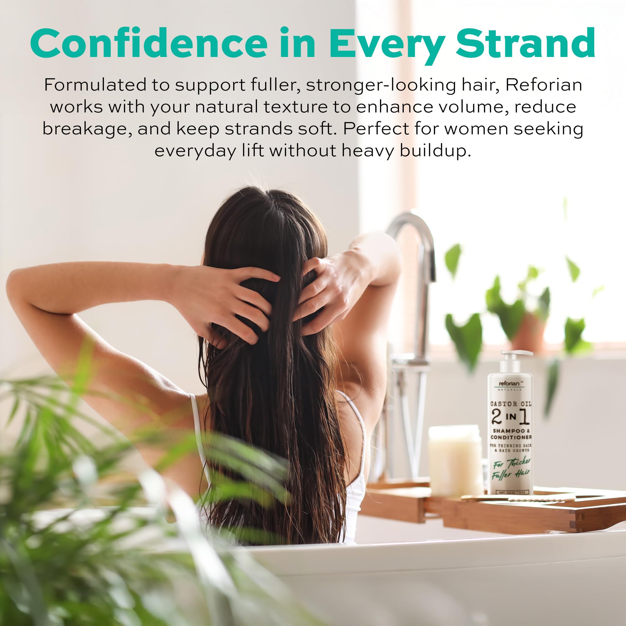 Reforian Castor Oil Shampoo for color-treated hair maintains gentle care.