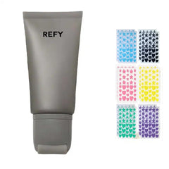 R.E.F.Y Glow and Sculpt primer bottle; provides radiant base for makeup prep.