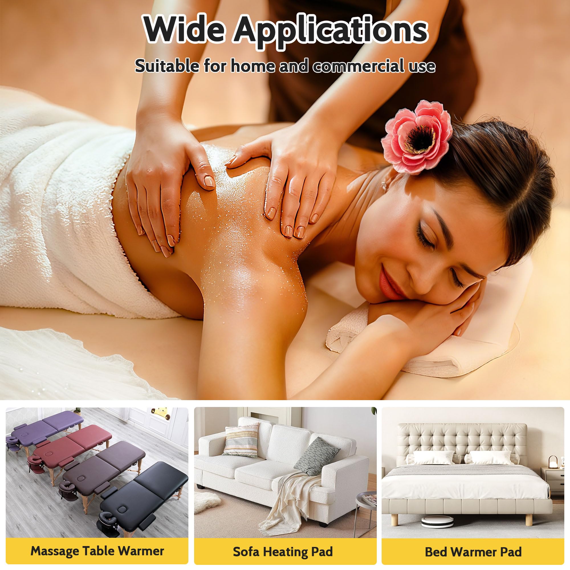 ReFzeg massage table warmer 30x71-inch coverage for massage beds