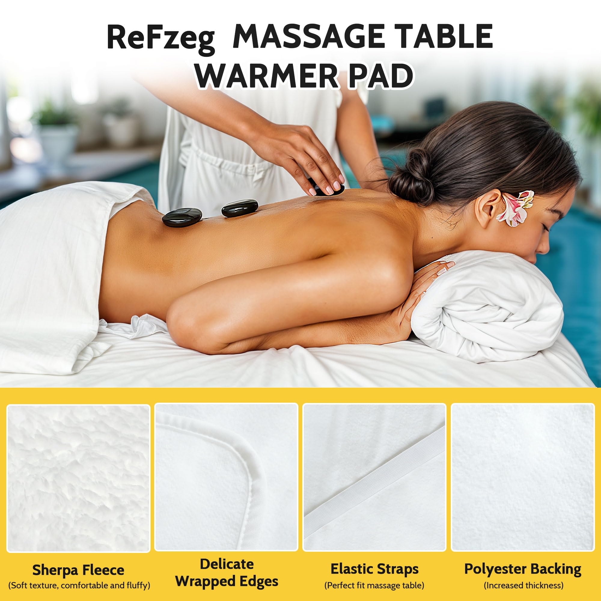 ReFzeg massage table warmer used on a sofa for extra warmth