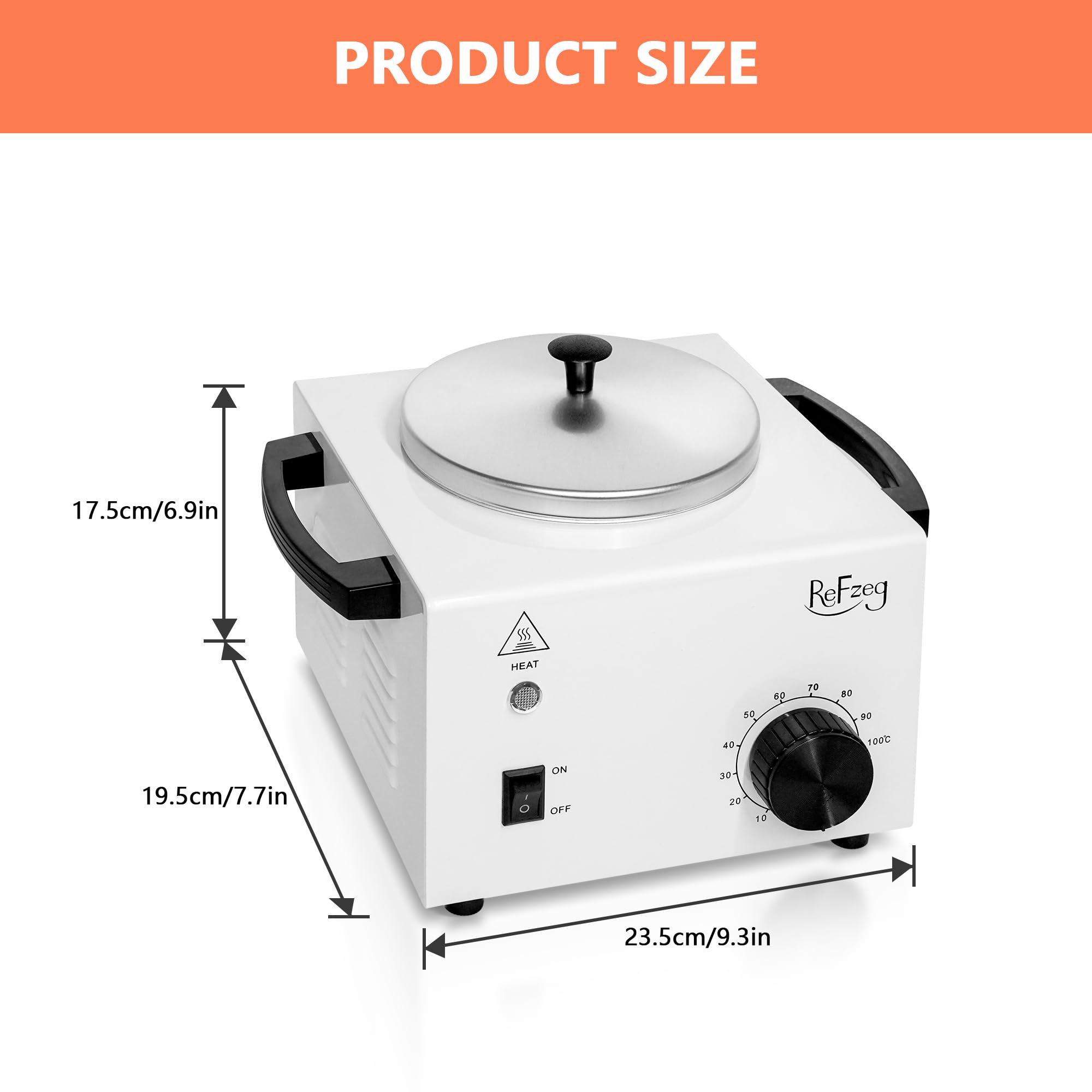ReFzeg 0-100°C temperature control for flexible waxing