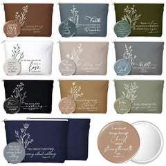 Reginary canvas makeup bags in neutral colors for organized travel.