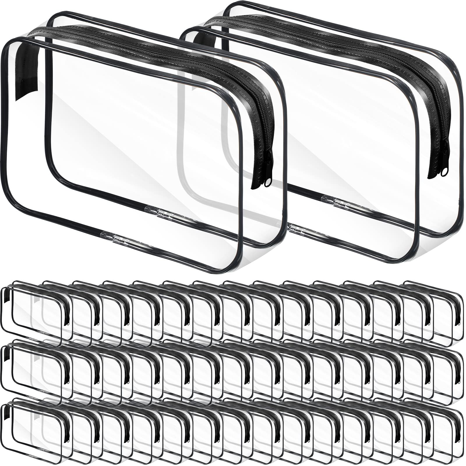 Reginary clear makeup bag 36-pack front view for organized travel kit.