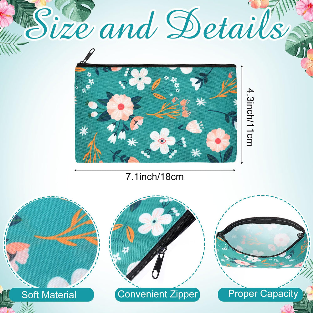 Reginary flower canvas bag with zipper keeps items secure on the go.