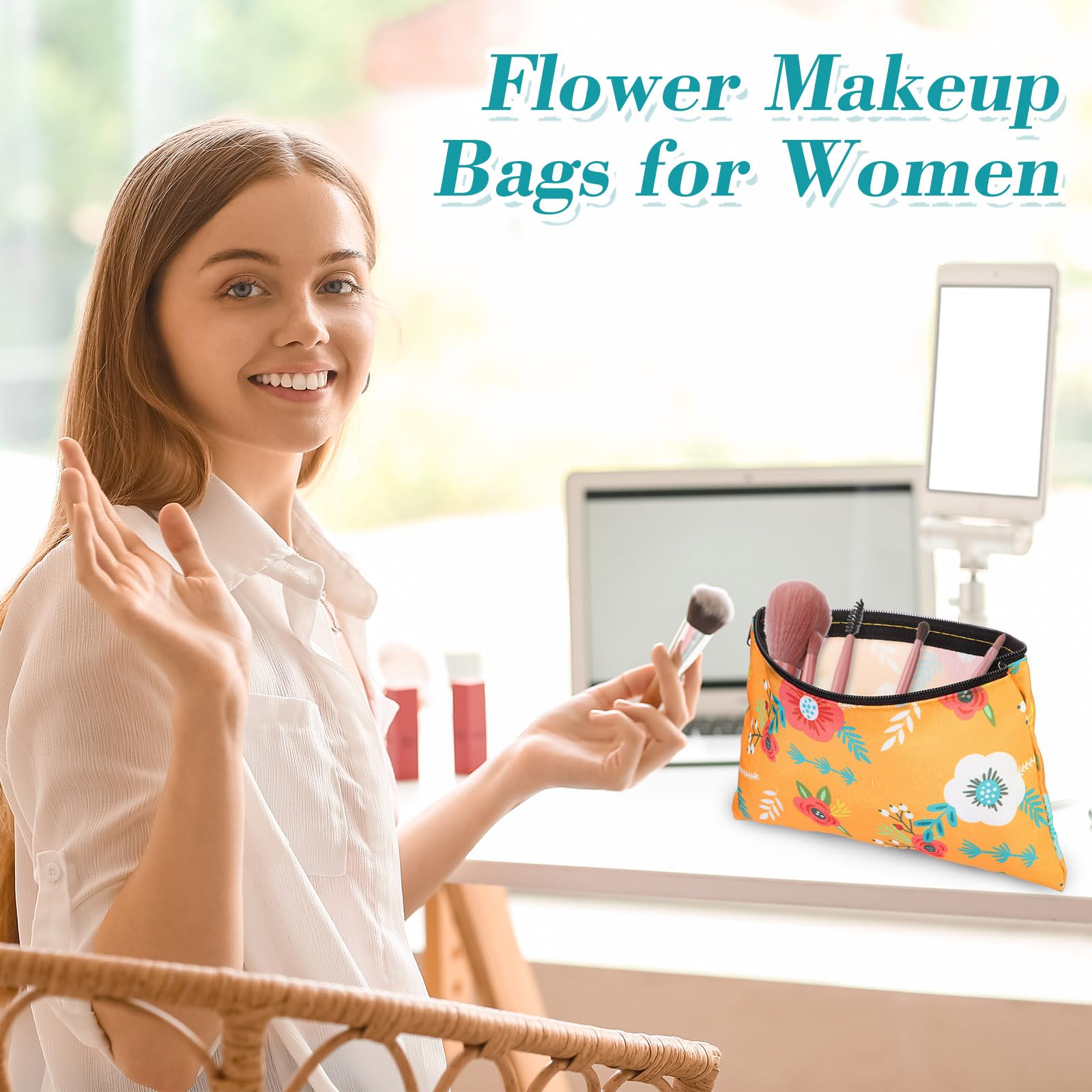 Reginary travel cosmetic organizer is roomy yet compact for bags.