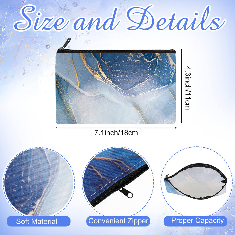 Reginary marble makeup bag set 3 featuring pattern variety for easy item sorting.