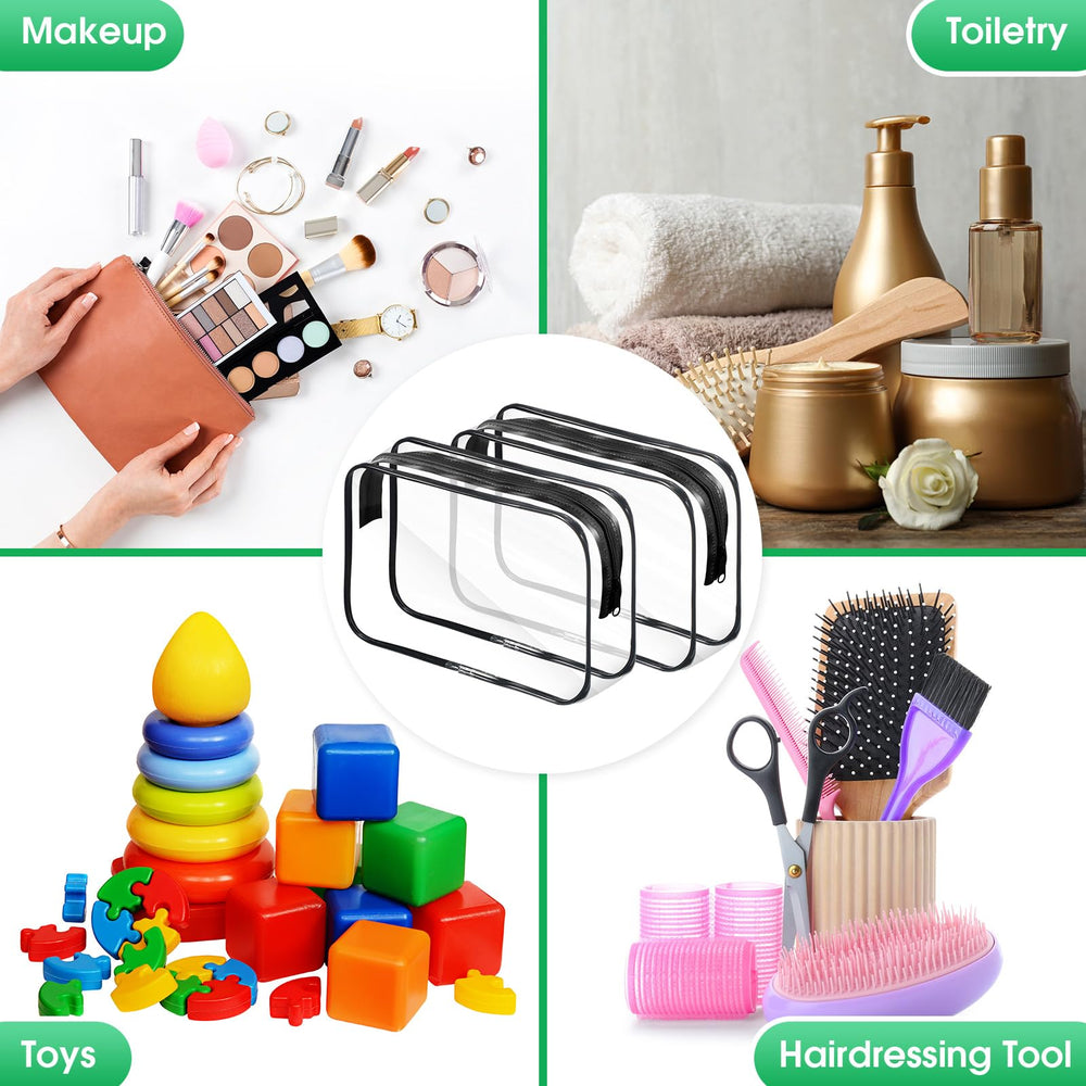 Reginary zippered cosmetics pouches bulk pack ideal for toiletries and accessories.