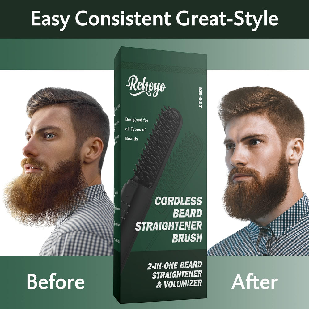 REHOYO travel bag included with beard straightener for easy packing