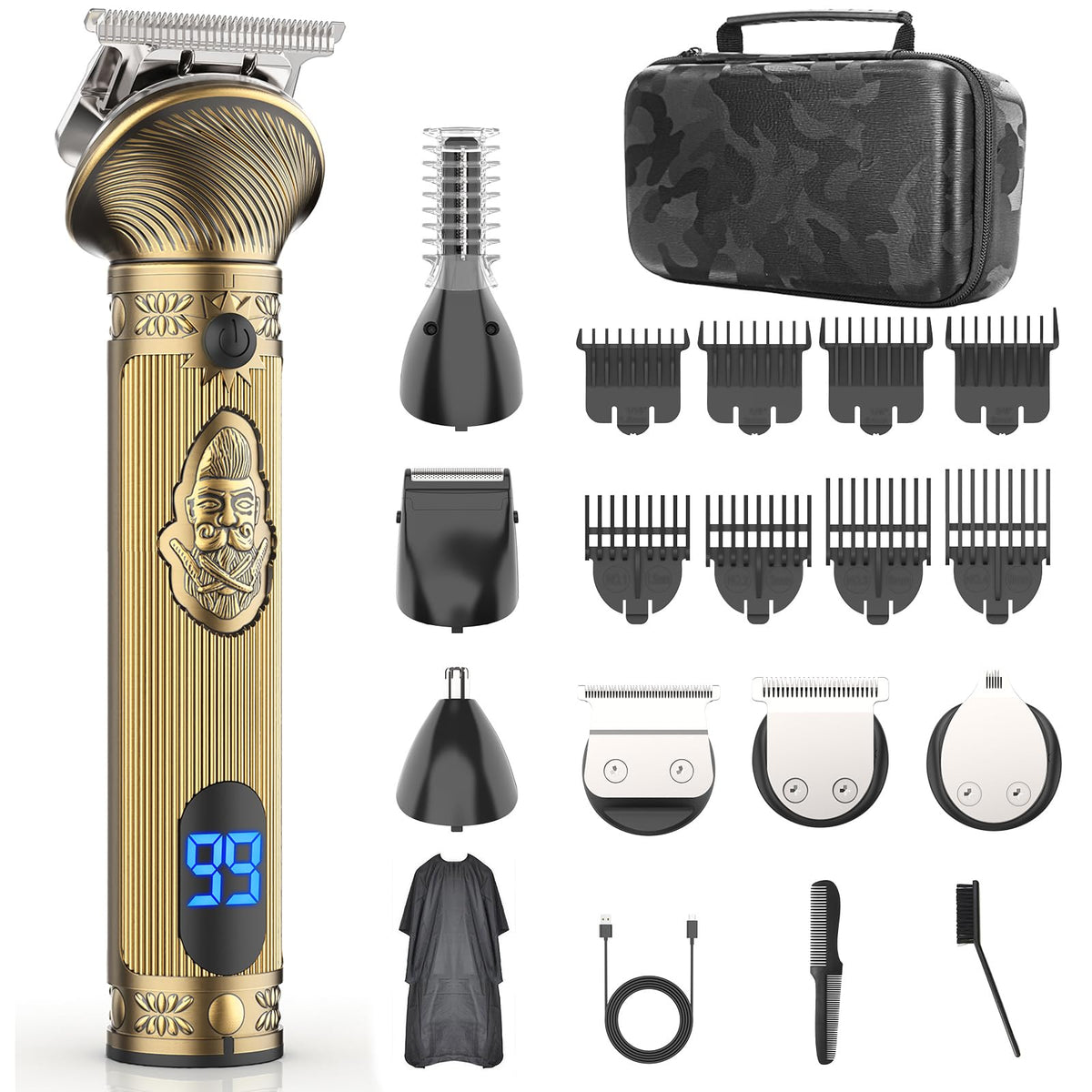 REHOYO beard trimmer compact design for travel-ready precise shaping