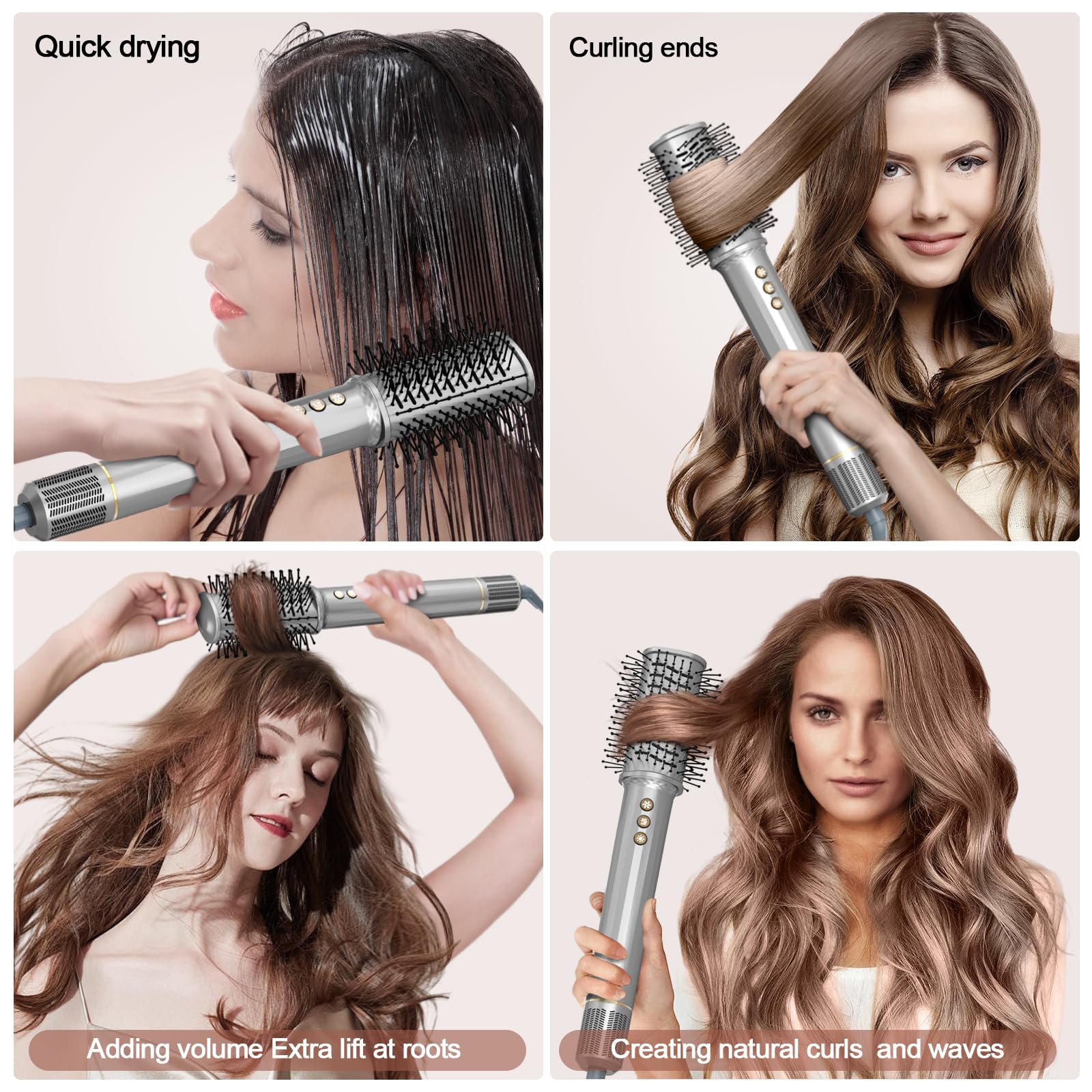 Reitow smoothing detangling brush helps reduce frizz and tangle-free styling.
