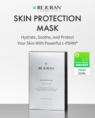 REJURAN skin protection mask sheet demonstrates cooling hydration during wear