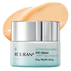 REJURAN Advanced Night Repair Eye Cream tube ready for overnight hydration and revitalization.
