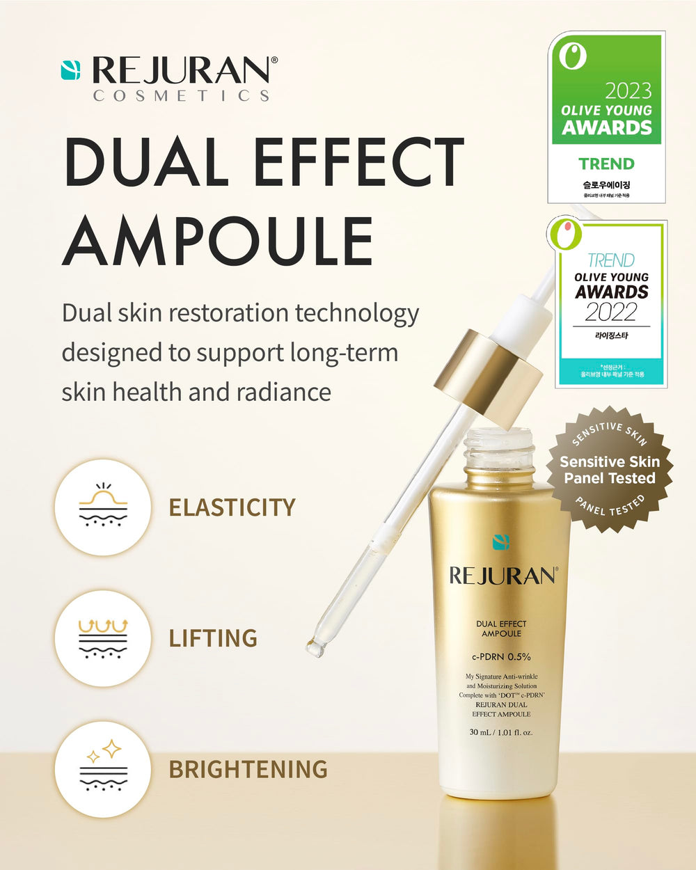 REJURAN Dual Effect Ampoule dropper for precise daily nourishment