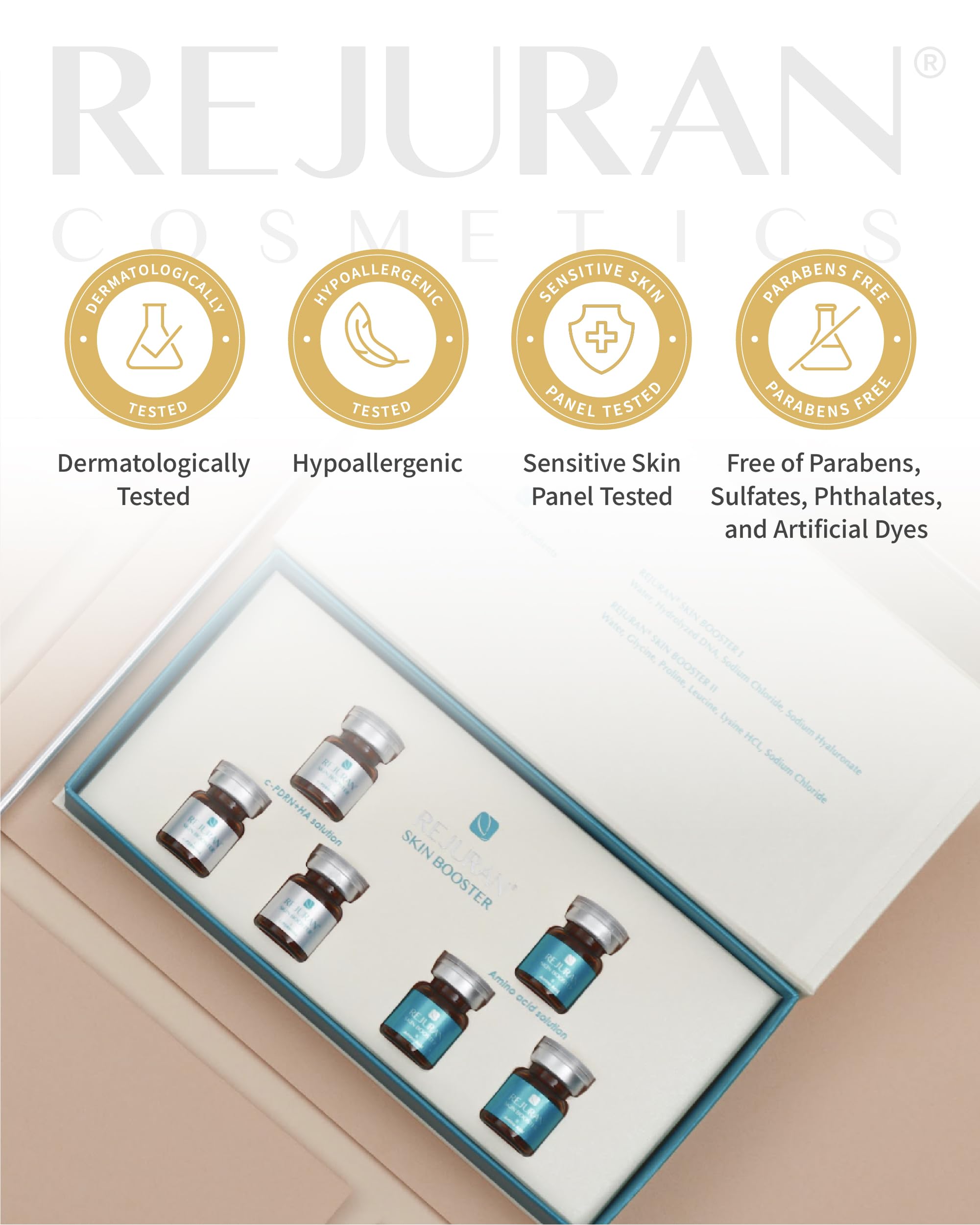REJURAN Glow shot implying healthy radiance with continued use