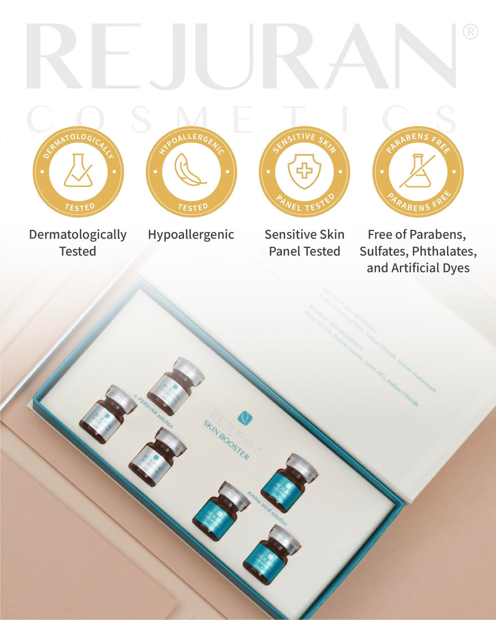 REJURAN Glow shot implying healthy radiance with continued use
