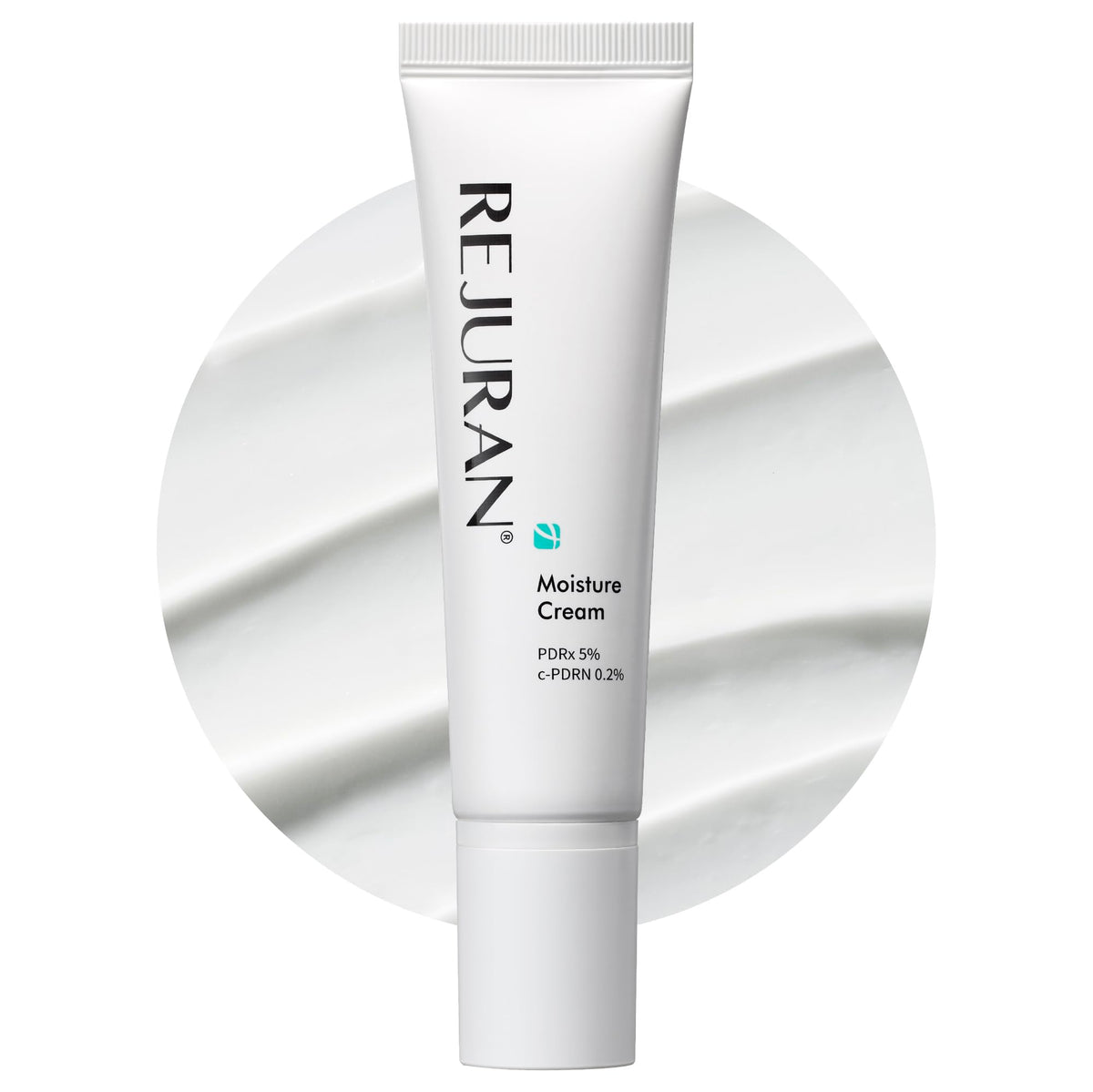 REJURAN Moisture Cream with c-PDRN jar open reveals rich texture for deep hydration