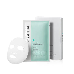 REJURAN Moisture Treatment Mask packaging ready-to-use skincare kit for hydration routine.