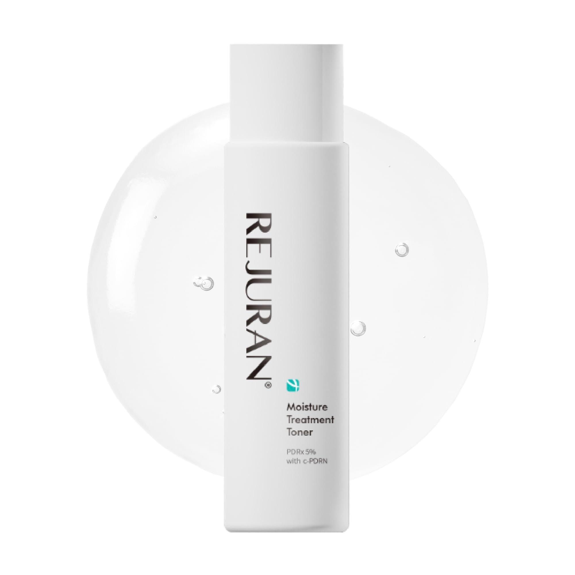REJURAN Moisture Treatment Toner bottle highlighting barrier support and hydration.