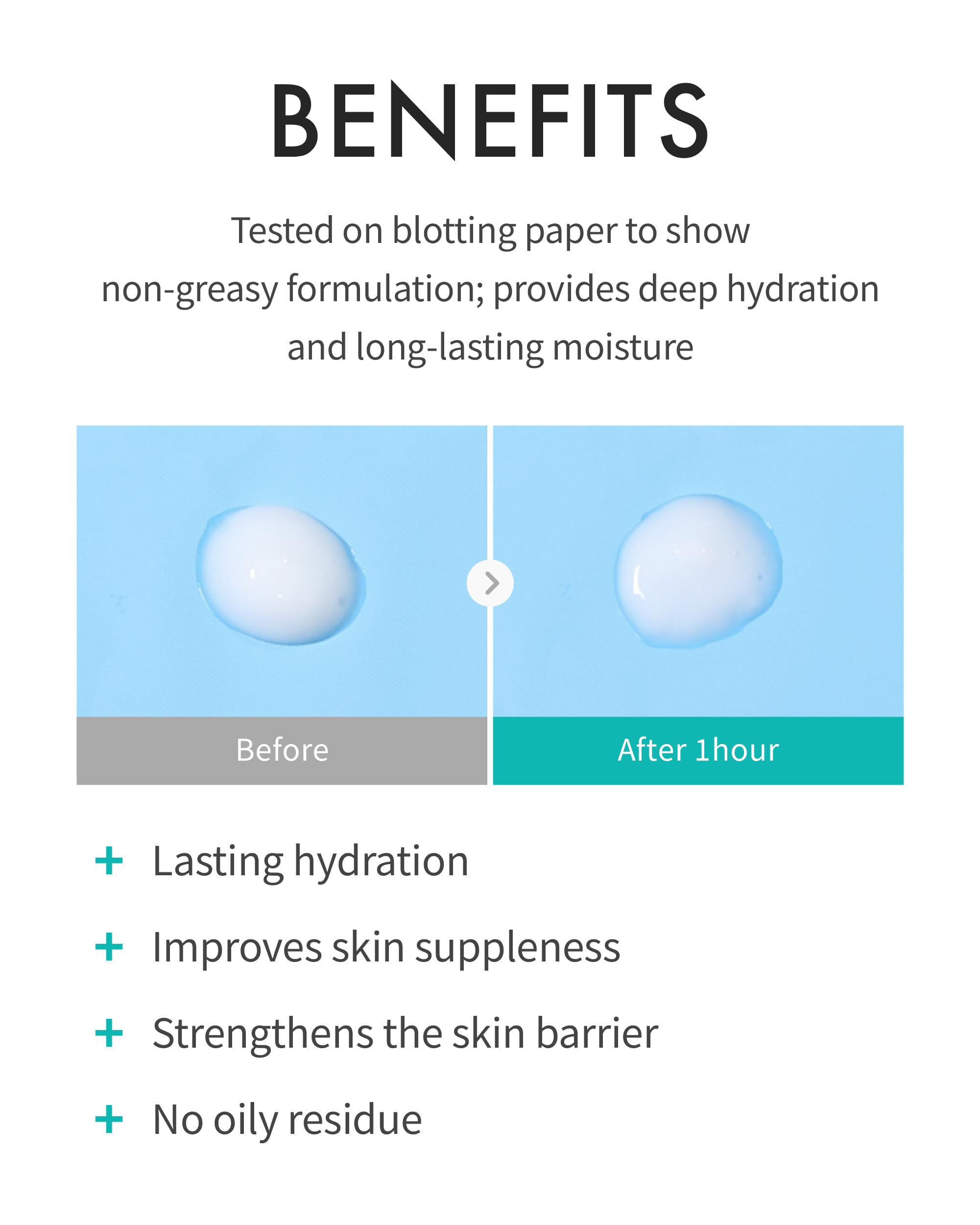 Applying REJURAN Emulsion on the cheek demonstrates quick absorption