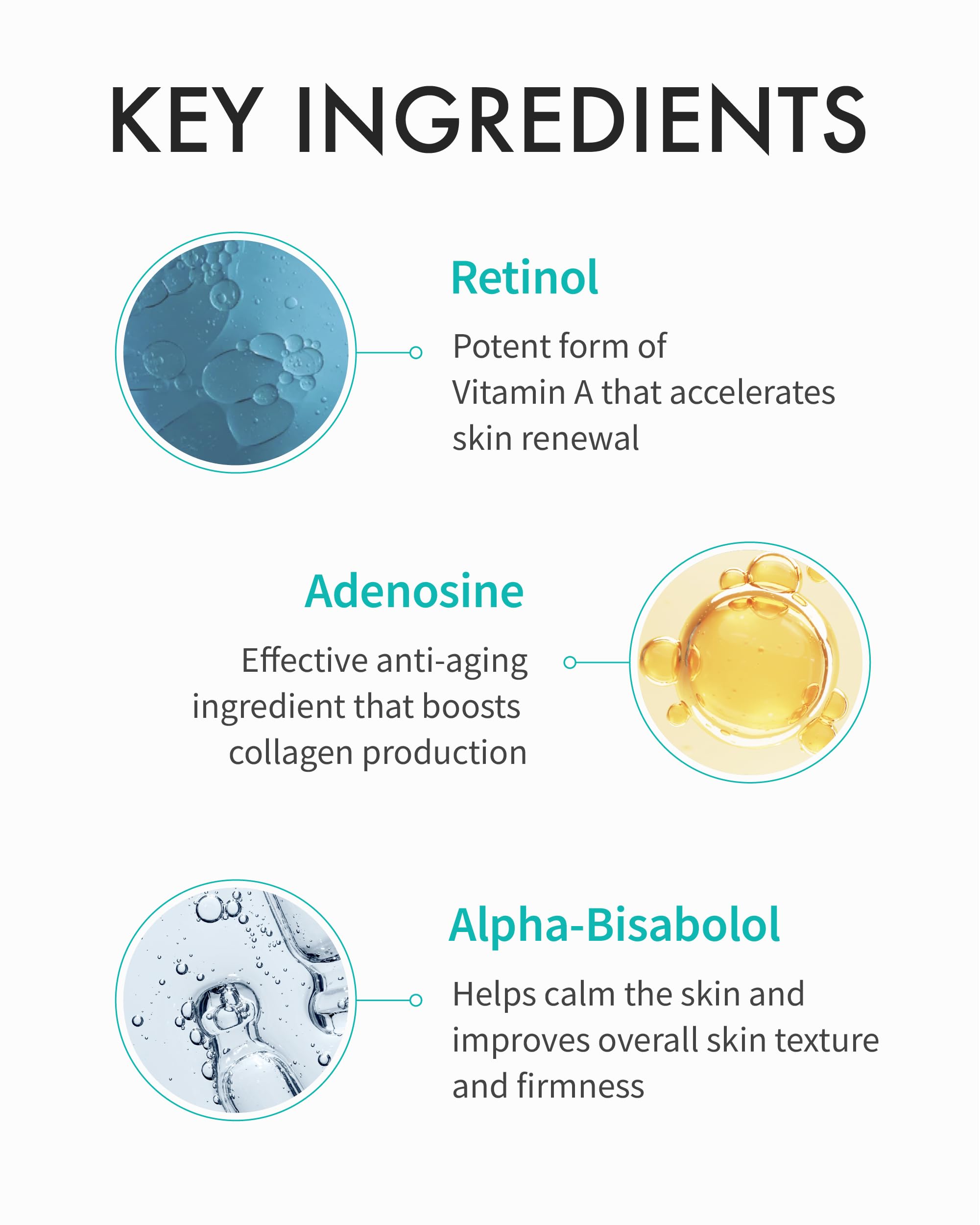 REJURAN Retinol infusion bottle illustrating even tone and refined texture.