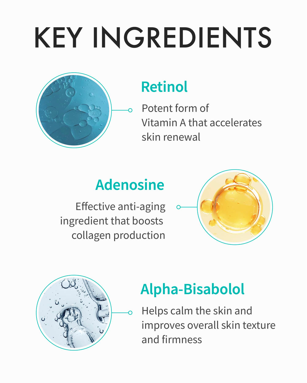 REJURAN Retinol infusion bottle illustrating even tone and refined texture.