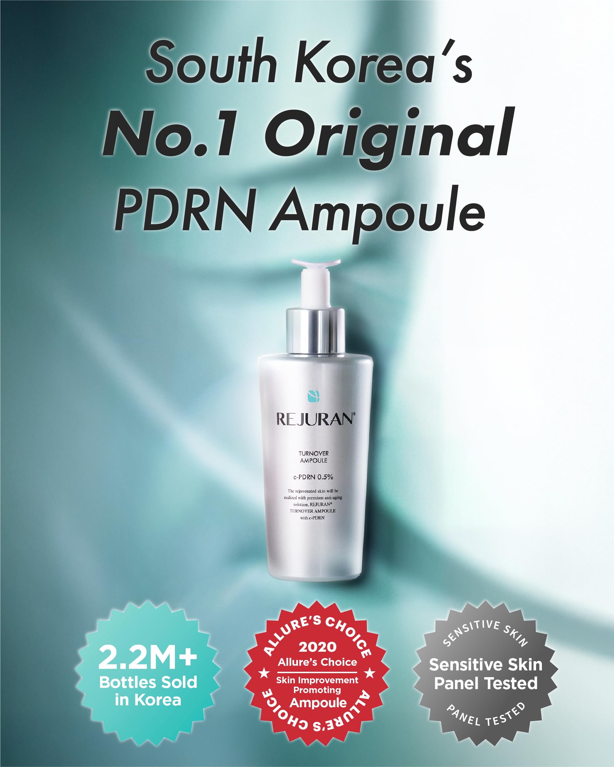 REJURAN Turnover Ampoule label design highlights c-PDRN technology