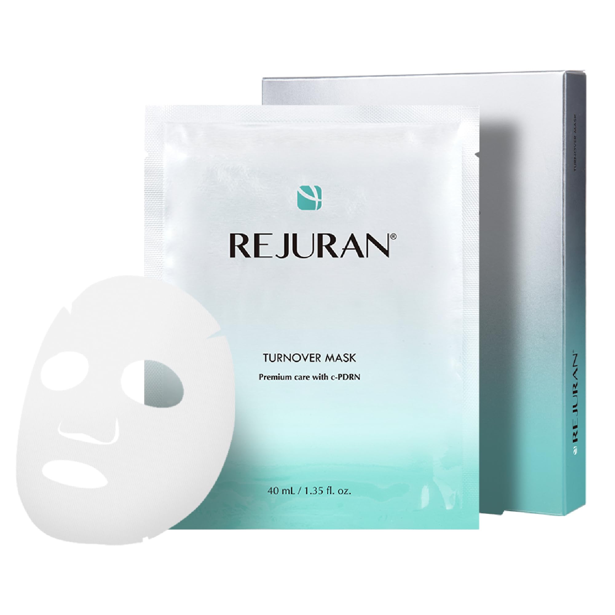 REJURAN Turnover Mask packaging showcases premium Korean skincare experience for nourishing routines