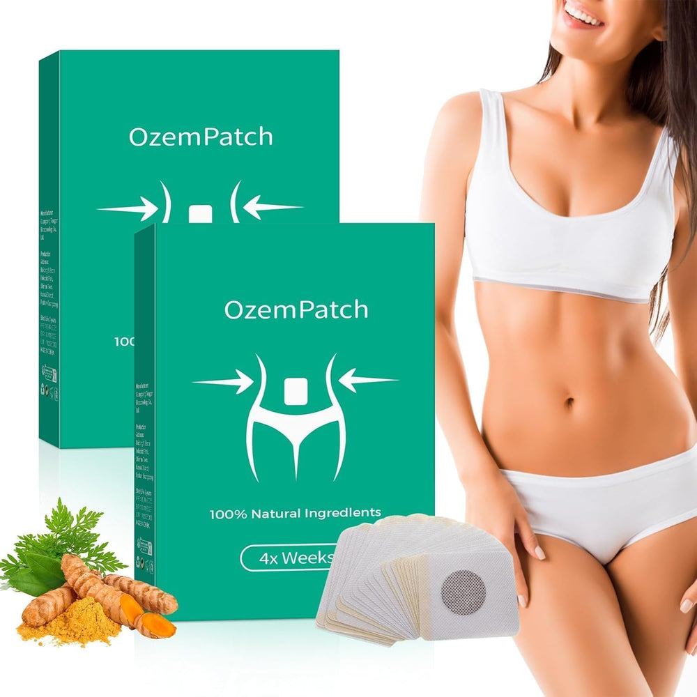 RejuvaCare Ozempatch packaging shows a compact 60pc box for travel-friendly use