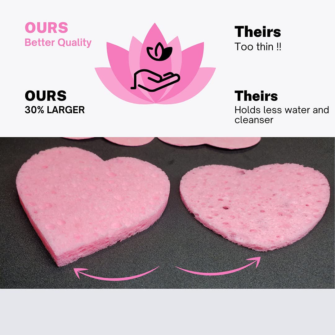 Rejuvv by Fushay sponges expand from dry to soft when wet for thorough cleansing.