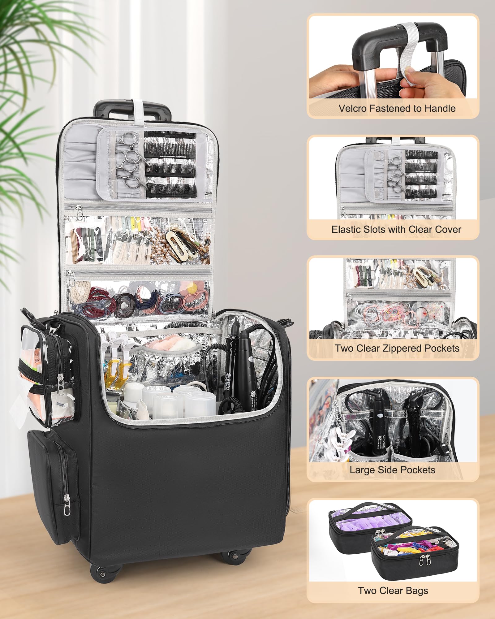 Relavel adjustable dividers reconfigure the interior for bulky tools.