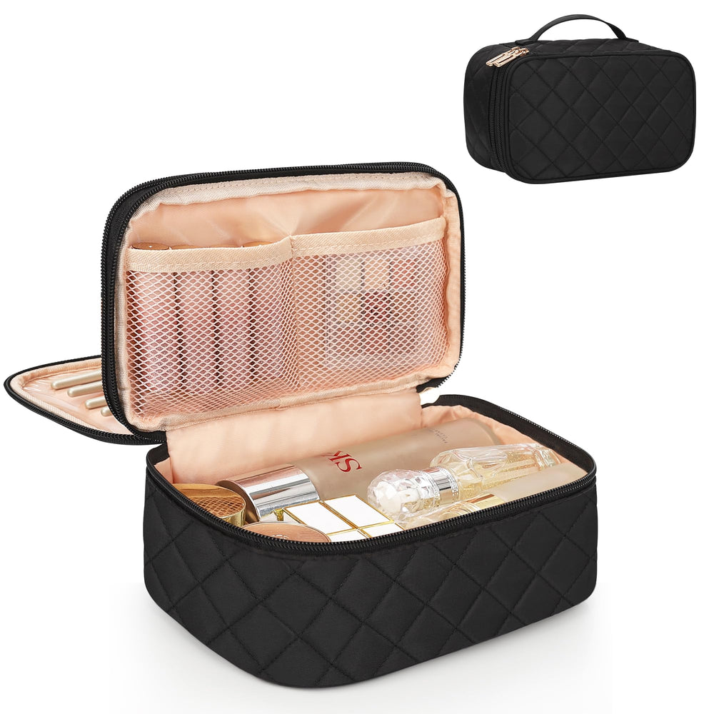 Relavel bolsa maquillaje compacta portátil, ideal para viajar y organizar esenciales.
