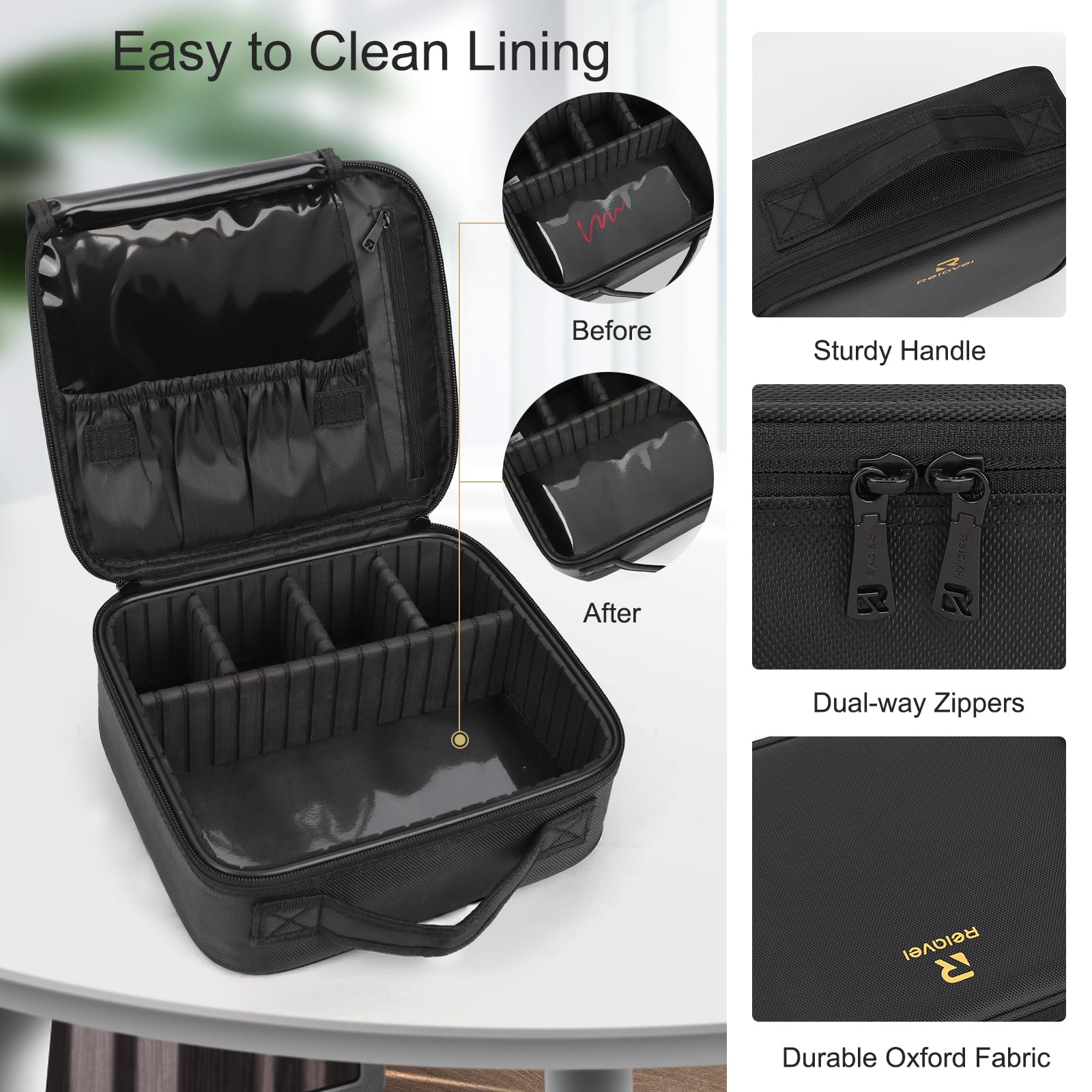 Relavel compact lightweight design makes packing easy on trips.