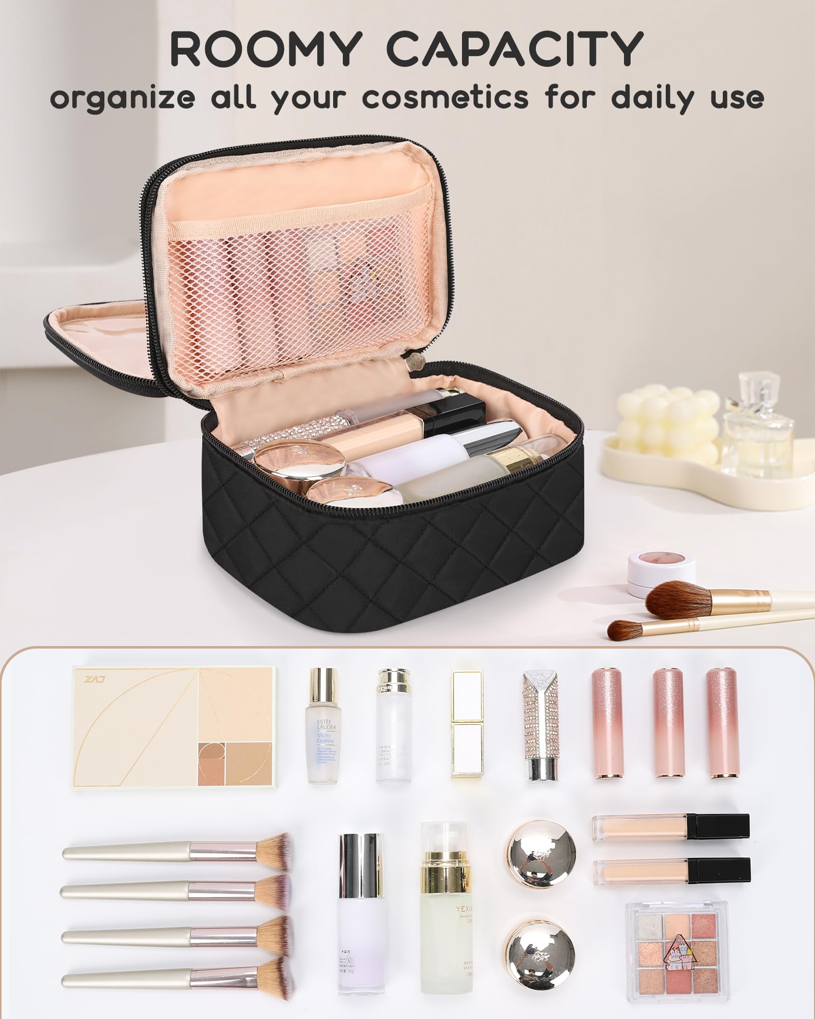 Relavel cosmetics bag waterproof material for easy cleaning