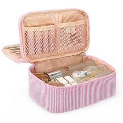 Relavel cute makeup bag front view shows portable travel-ready design for daily beauty essentials.