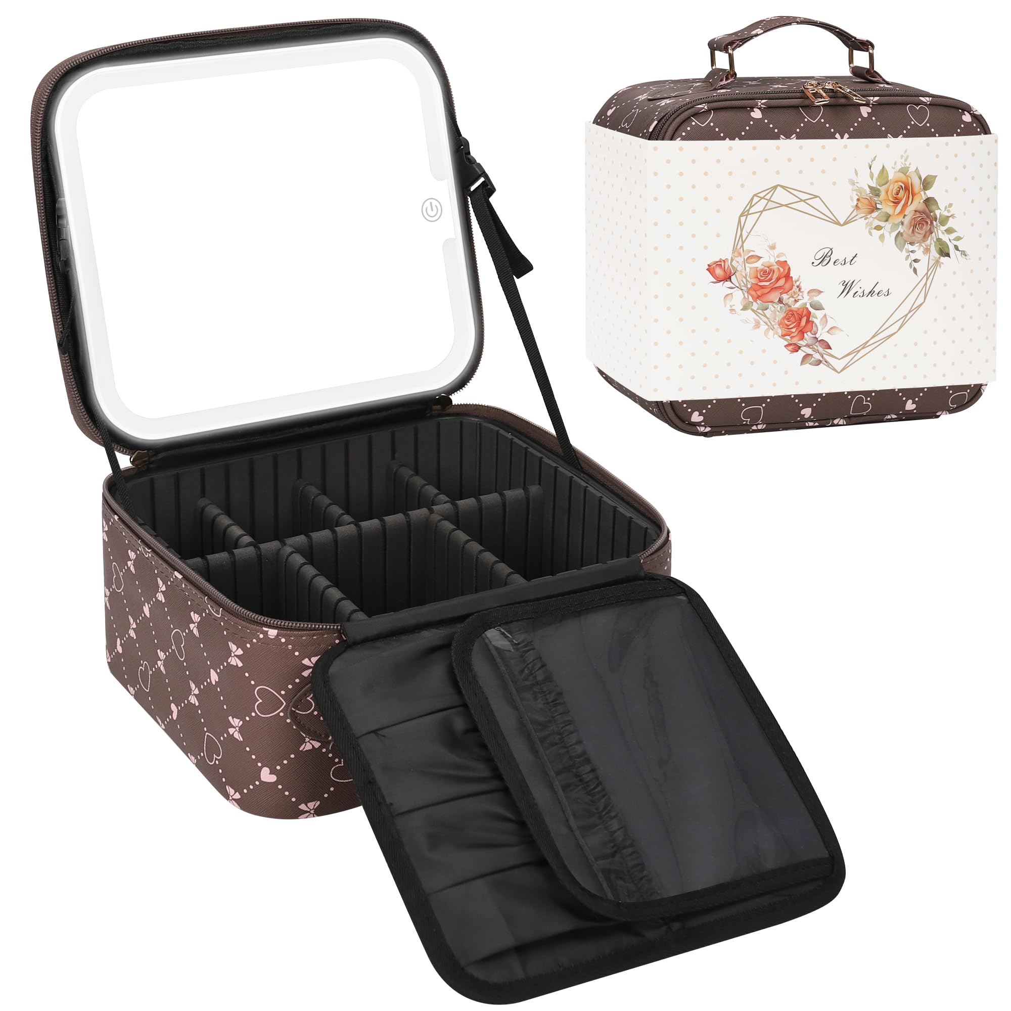 Relavel partitions and liners protect makeup while staying organized.