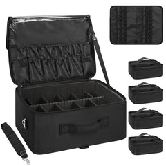 Relavel extra large makeup case front view for travel-ready organization
