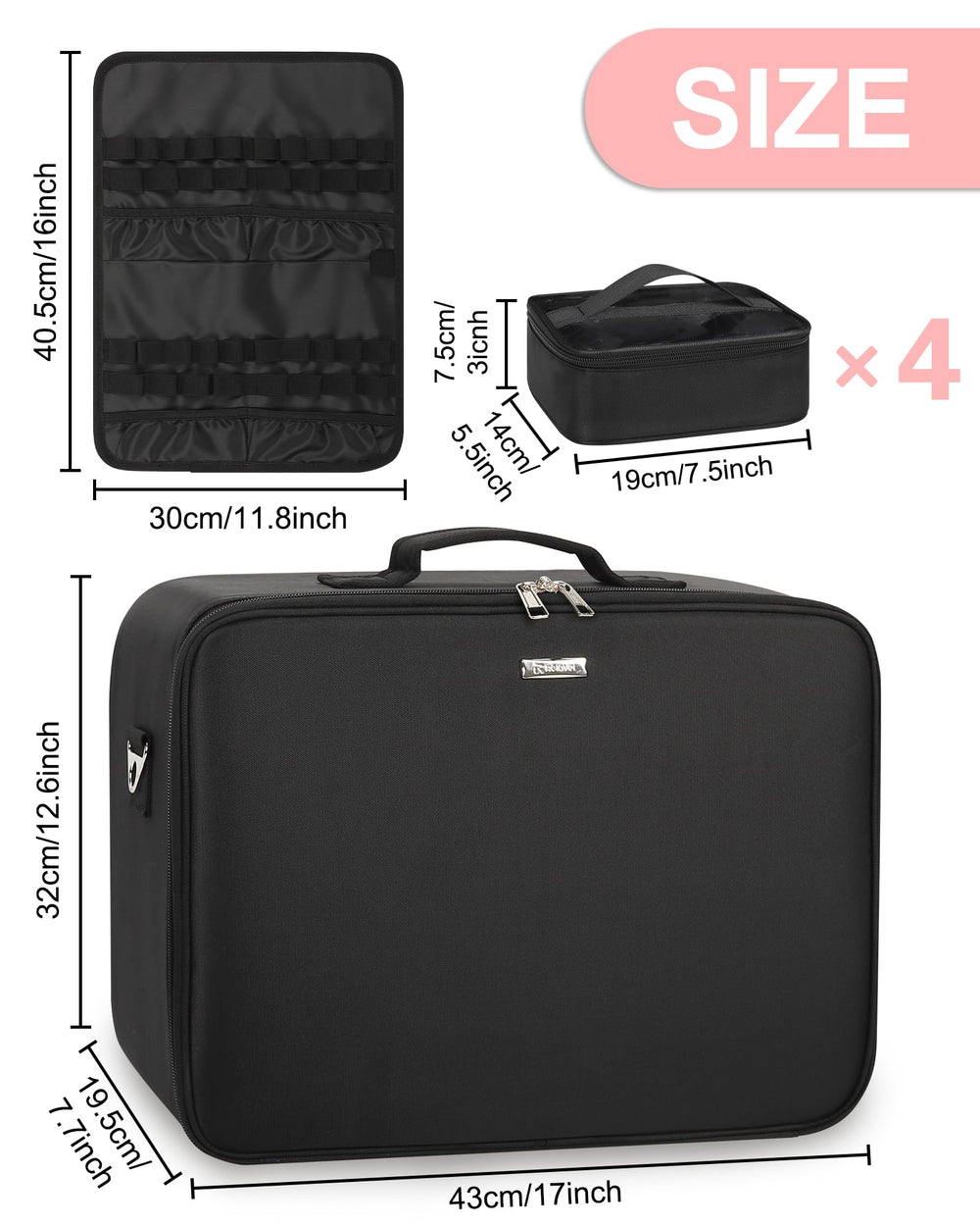 Relavel waterproof Oxford fabric case resists spills and cleans easily