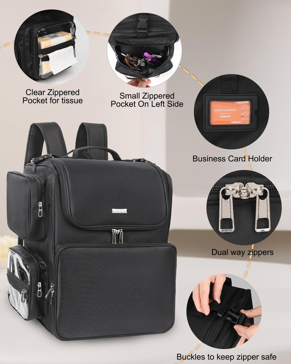 Relavel waterproof material withstands travel wear and messy setups.