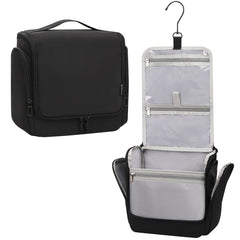 Relavel hanging toiletry bag main compartment shows organized space for cosmetics and travel essentials.