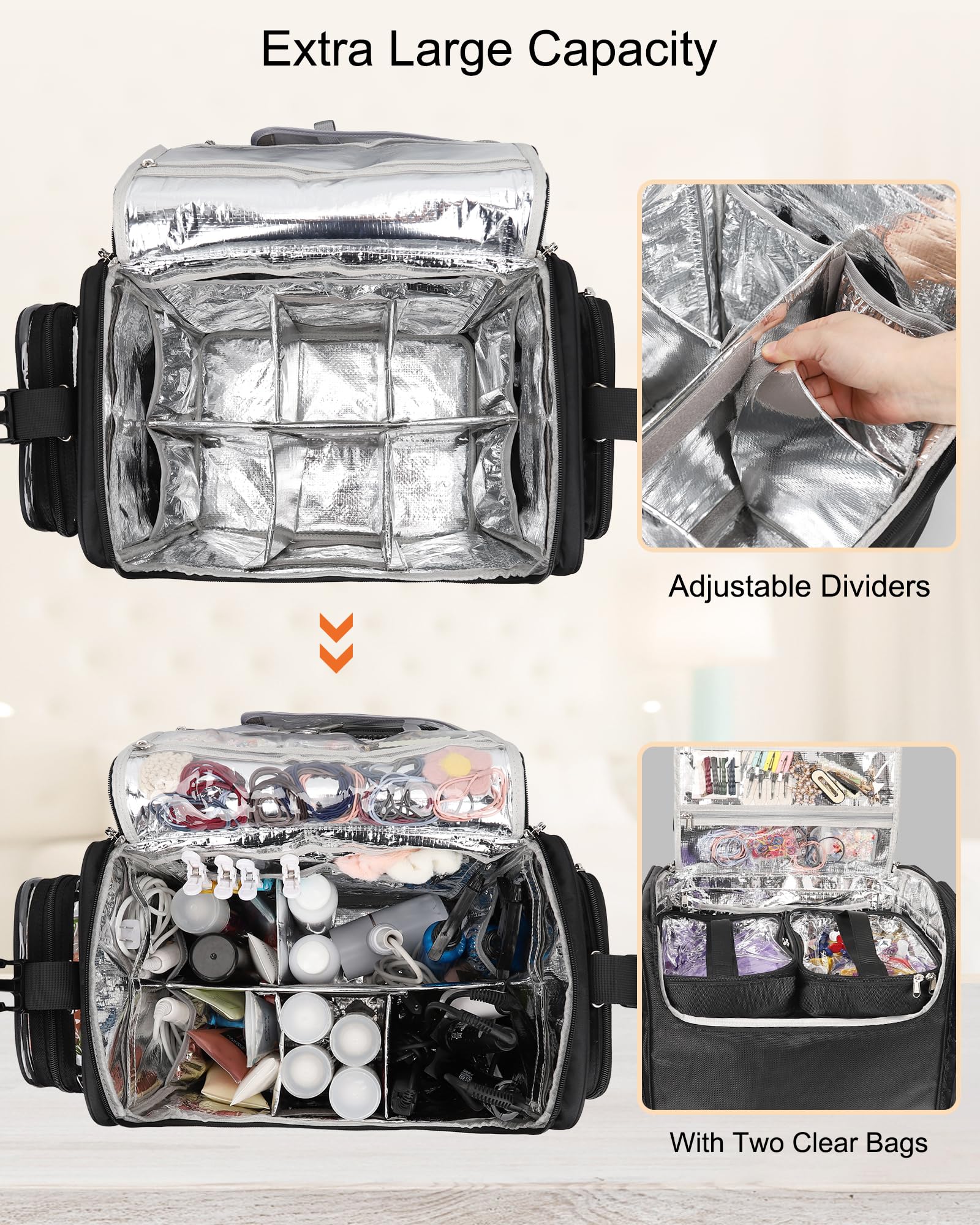 Relavel heat-insulation layer protects hot tools after use during travel.