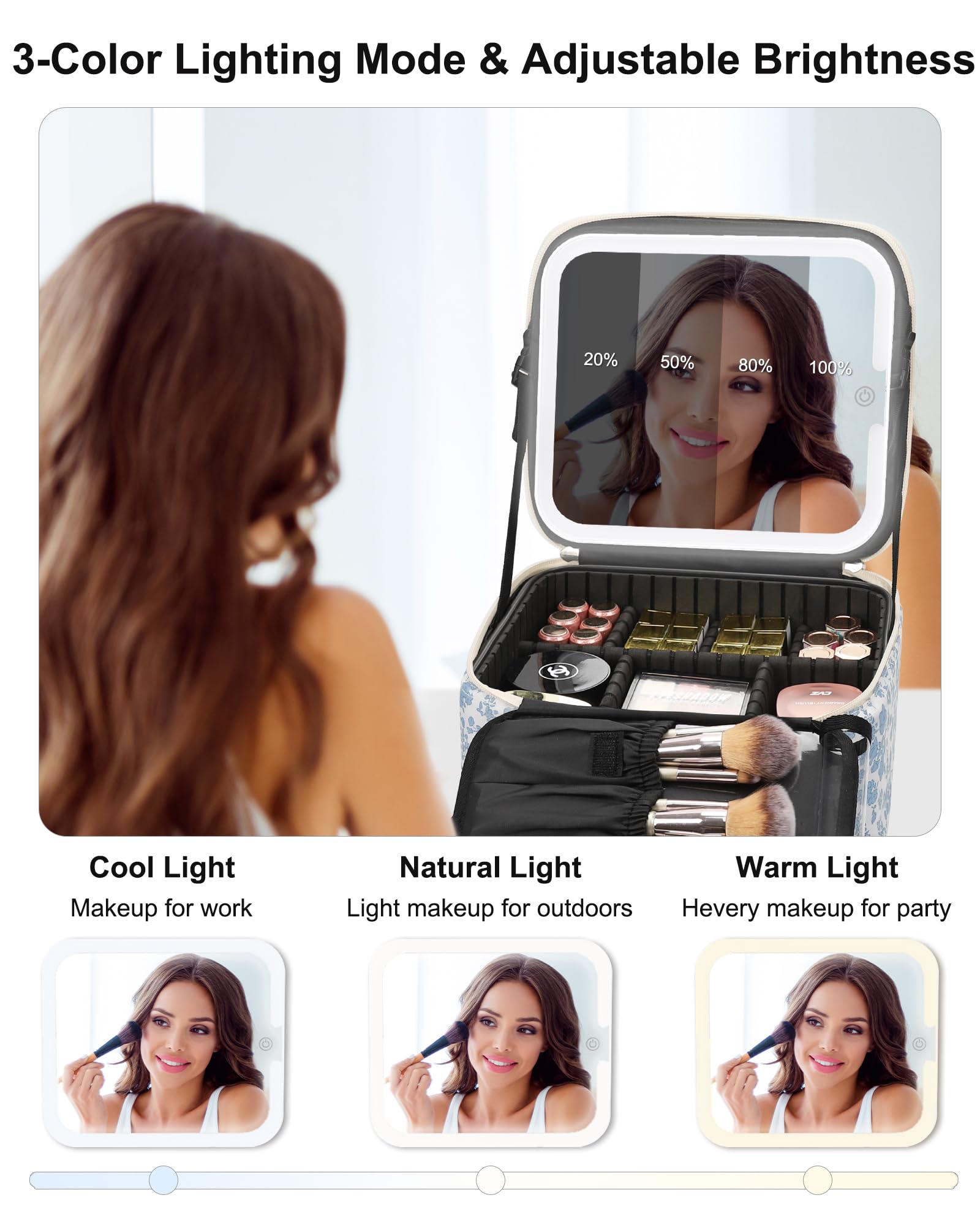 Relavel LED mirror delivers clear visibility with silver-plated finish